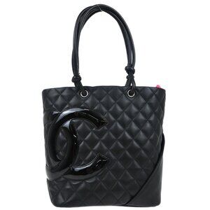 Chanel Black Calfskin Cambon Ligne Tote Handbag 144548